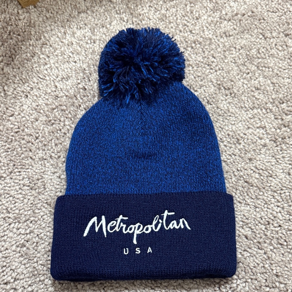 Metropolitan USA Blue Knit Beanie